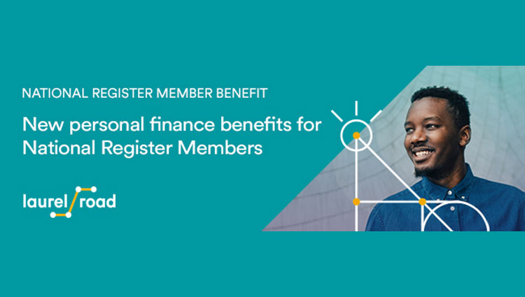 Banner promotion Laurel Road enhanced benefits for National Register members